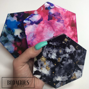 CUSTOMIZED MARBLE DRINK COASTERS