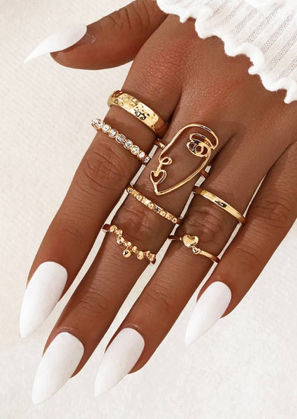 3 Piece Stackable Boho 14k Gold Rings for Women – Noita Designs